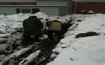 金鄉公司工程部迎著暴風雪搶險