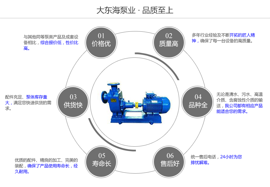 大東海泵業(yè)無堵塞自吸式排污泵質(zhì)量保證圖